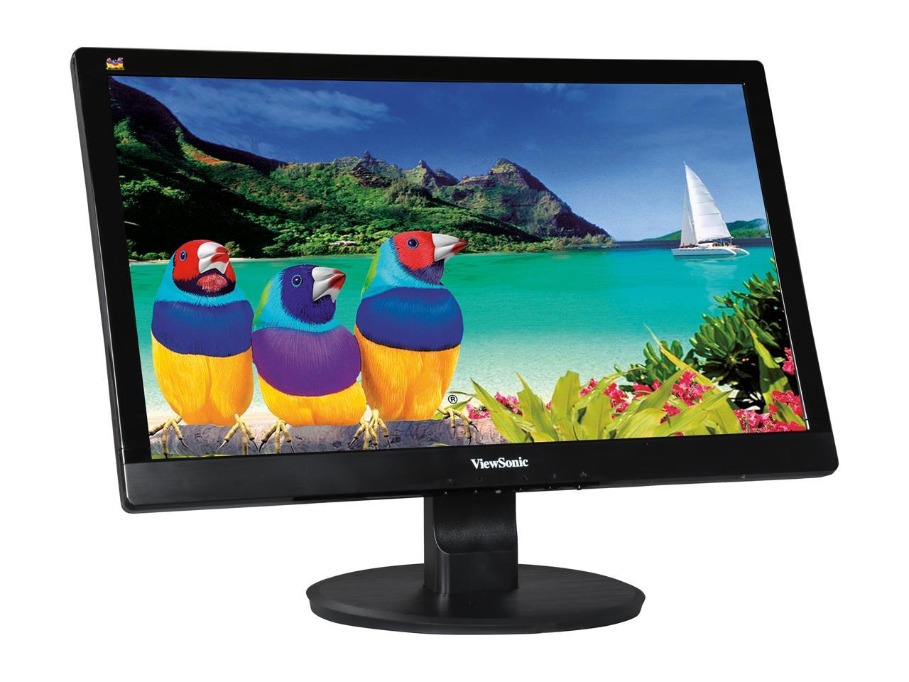 ViewSonic VA2055SA Black 19.5" Widescreen LED Backlight LCD Full HD 1080P Monitor, 250 cd/m2 3000:1, D-Sub, VESA mountable