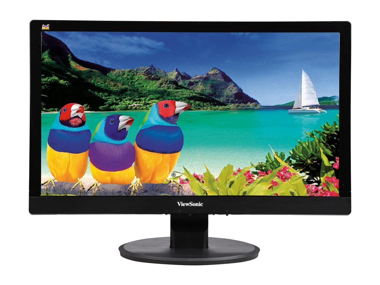 ViewSonic VA2055Sm 20" (Actual size 19.5") Full HD 1920 x 1080 VGA DVI-D Built-in Speakers Flicker-Free Blue Light Filter Anti-Glare MVA Panel LED Monitor