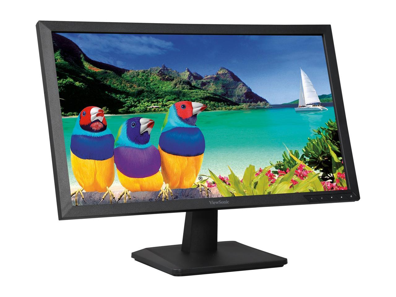 ViewSonic VA2452Sm 24" (Actual size 23.6") Full HD 1920 x 1080 7ms (GTG) VGA DVI-D DisplayPort Flicker-Free Blue Light Filter Built-in Speakers Anti-Glare Backit LED LCD Monitor