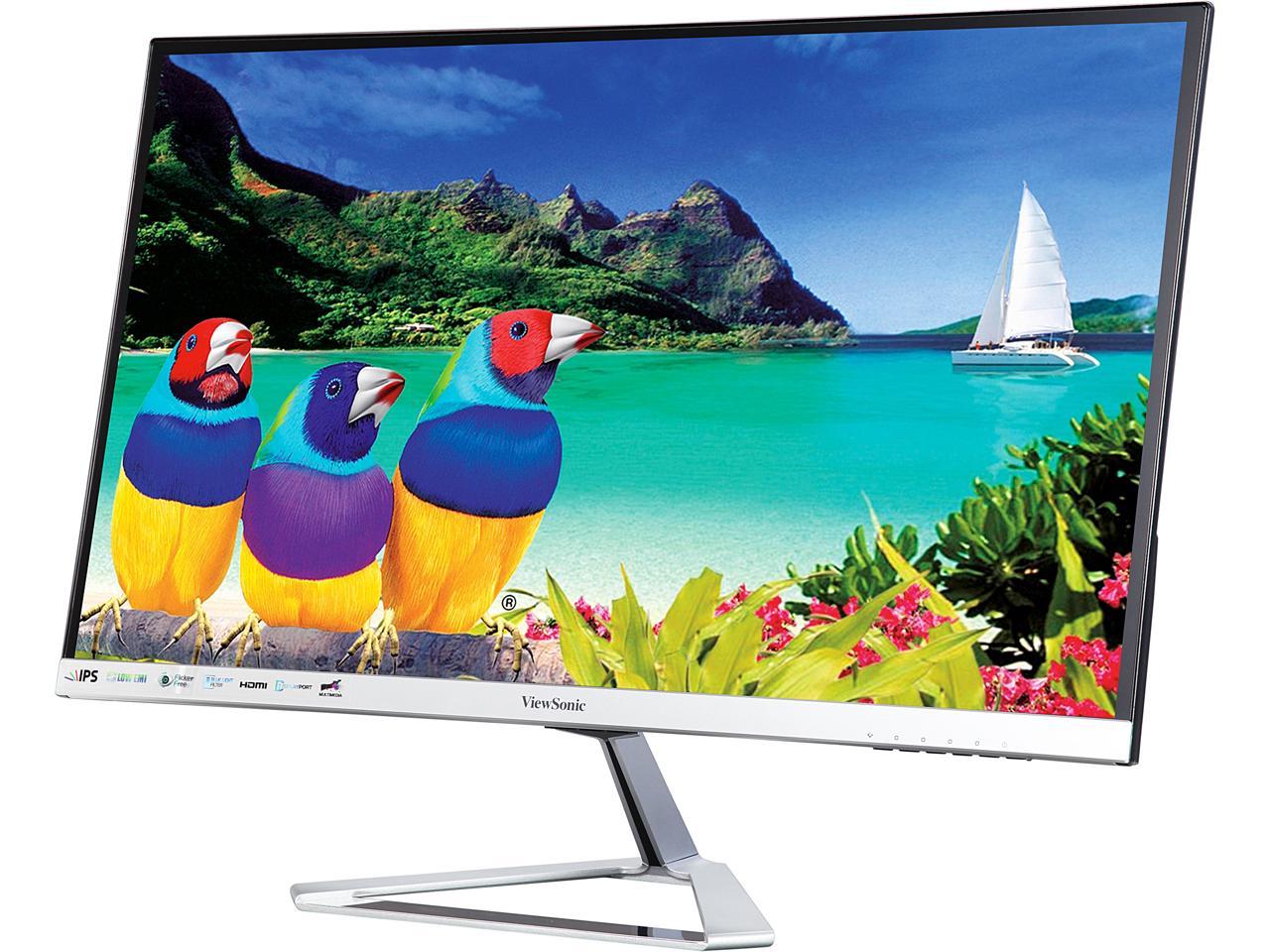 ViewSonic VX2776-smhd 27" Full HD 1920 x 1080 7ms (GTG W/OD) HDMI VGA DisplayPort Built-in Speakers Anti-Glare Backlit LED IPS Monitor