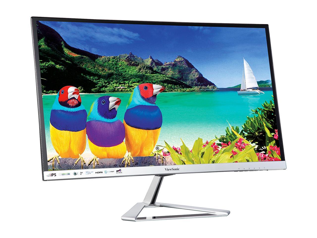 ViewSonic VX2776-smhd 27" Full HD 1920 x 1080 7ms (GTG W/OD) HDMI VGA DisplayPort Built-in Speakers Anti-Glare Backlit LED IPS Monitor