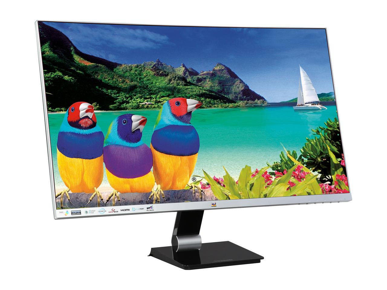 ViewSonic VX2778-SMHD 27" WQHD 2560 x 1440 2K DisplayPort HDMI Mini-DisplayPort Built-in Speakers Anti-Glare Frameless Bezel Design Backlit LED IPS Monitor