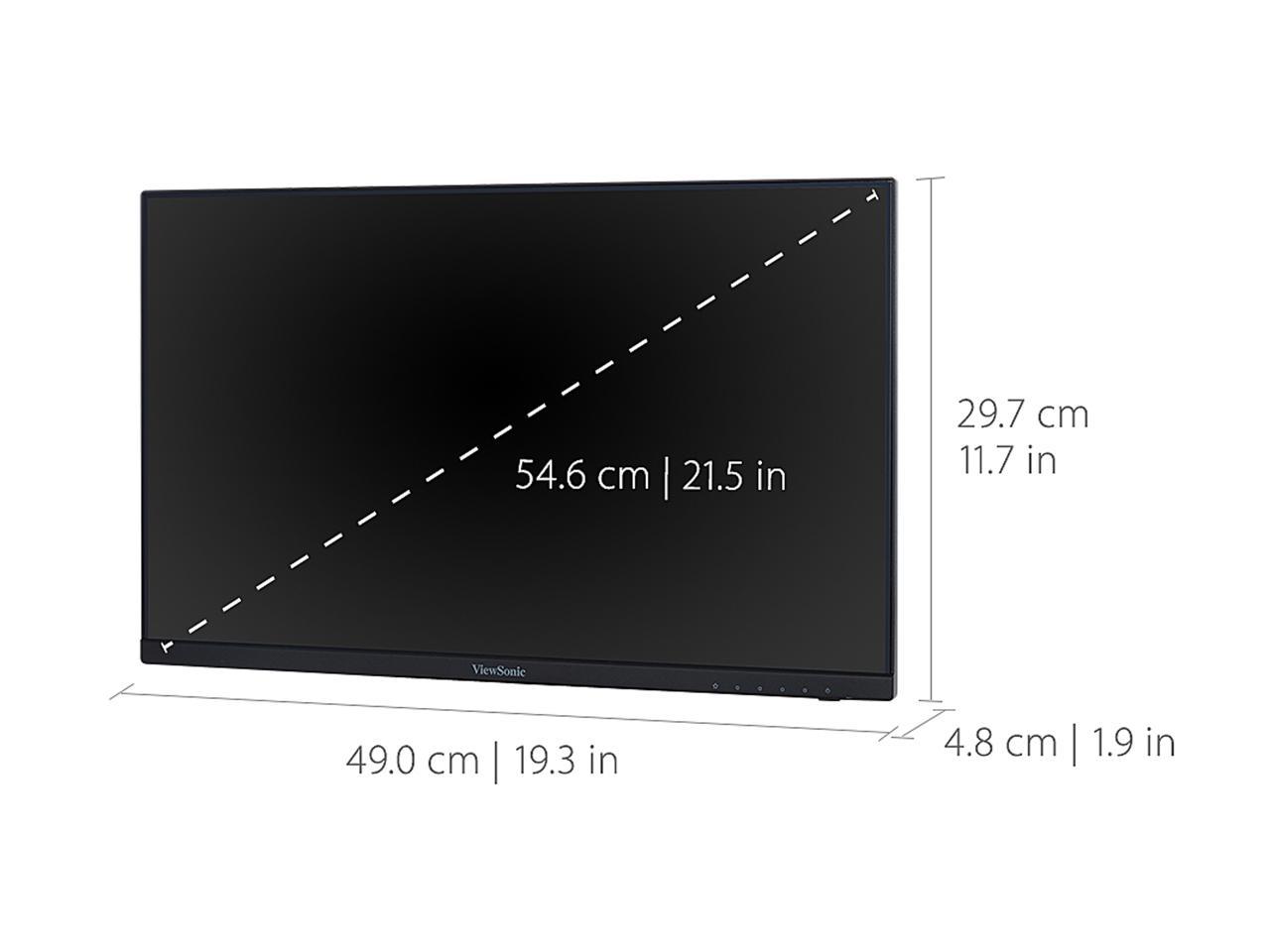 ViewSonic VA2256-MHD_H2 22 Inch Frameless Dual Pack Head-Only 1080p IPS Monitors with HDMI DisplayPort and VGA for Home and Office
