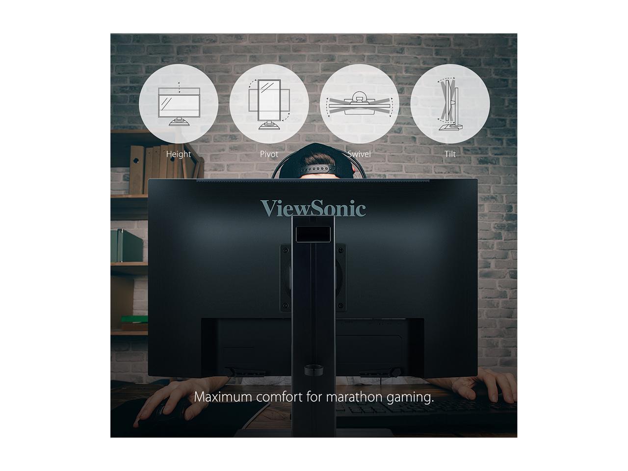 ViewSonic XG2431 24 Inch 1080p 240Hz 1ms Gaming Monitor with AMD FreeSync Premium, Advanced Ergonomics, Eye Care, HDMI and DisplayPort for Esports