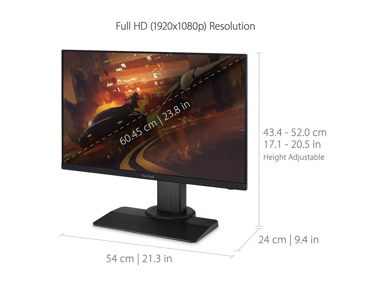 ViewSonic XG2431 24 Inch 1080p 240Hz 1ms Gaming Monitor with AMD FreeSync Premium, Advanced Ergonomics, Eye Care, HDMI and DisplayPort for Esports