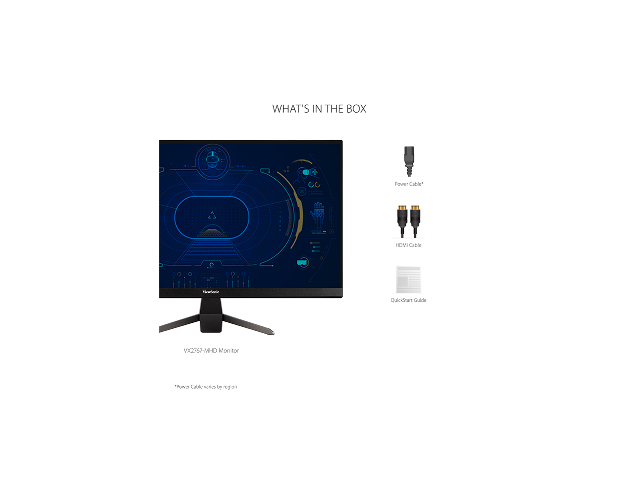 ViewSonic VX2767-MHD 27 Inch 1080p Gaming Monitor with 75Hz, 1ms, Ultra-Thin Bezels, FreeSync, Eye Care, HDMI, VGA, and DP