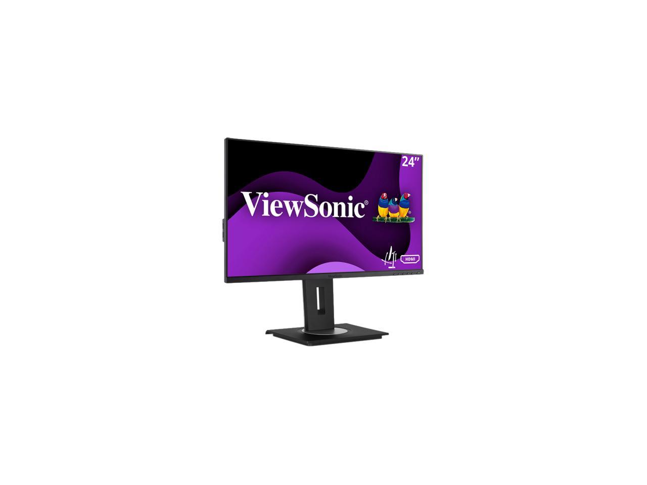 ViewSonic VG2448A 24 Inch IPS 1080p Ergonomic Monitor with Ultra-Thin Bezels, HDMI, DisplayPort, USB, VGA, and 40 Degree Tilt for Home and Office