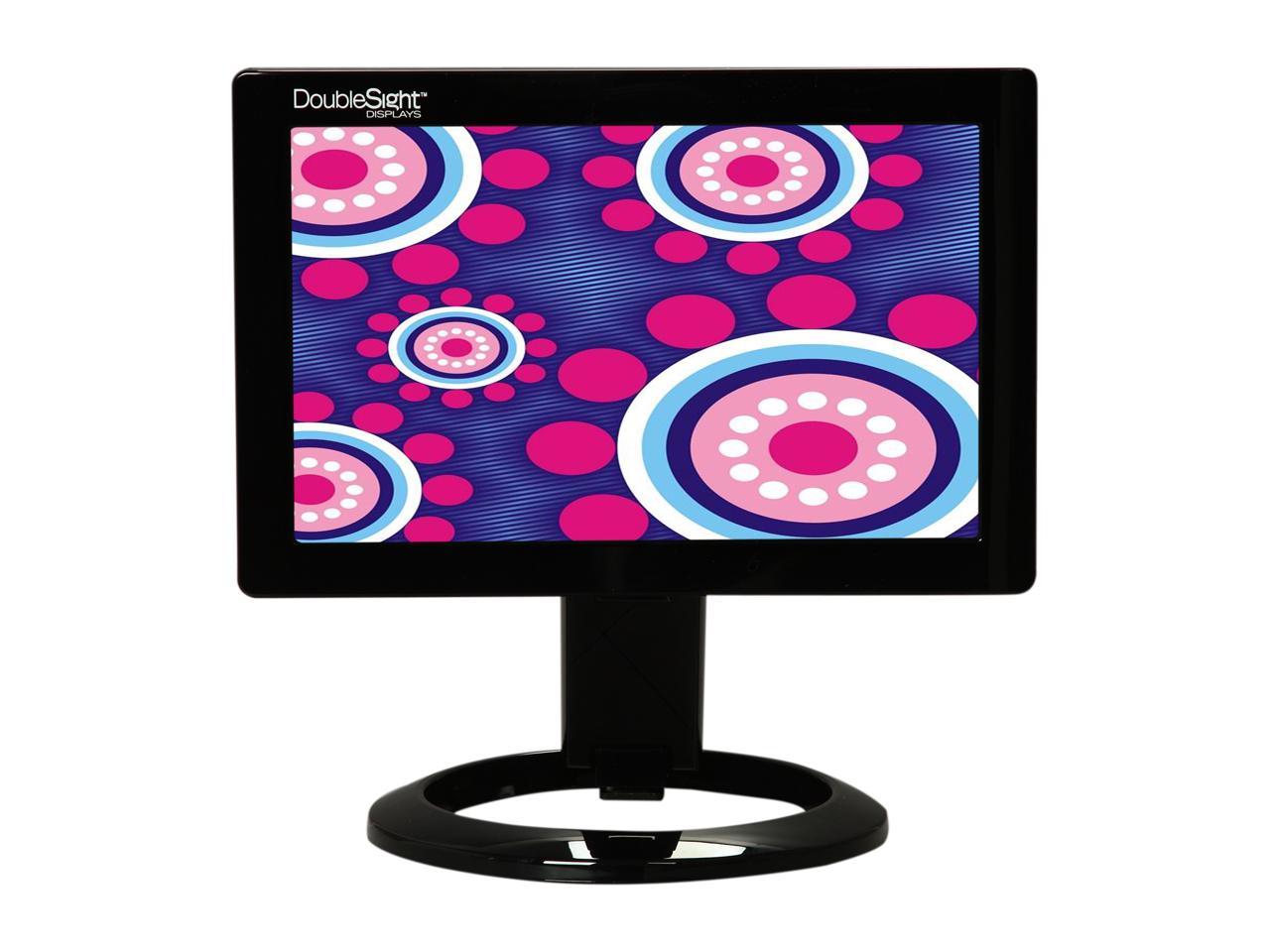 DoubleSight DS-70U Black 7" WVGA 800 x 480 30ms Height, Pivot & Tilt Adjustable Smart USB LCD Monitor