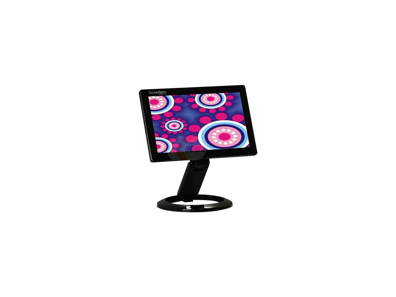 DoubleSight DS-70U Black 7" WVGA 800 x 480 30ms Height, Pivot & Tilt Adjustable Smart USB LCD Monitor