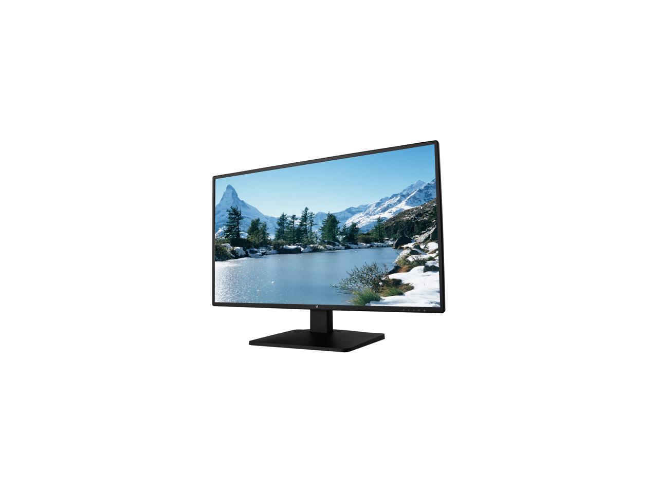 V7 L27ADS-2N 27" Full HD 1920 x 1080 6ms VGA DVI HDMI Built-in Speakers Ultra Thin Bezel Backlit LED Matte Screen Monitor