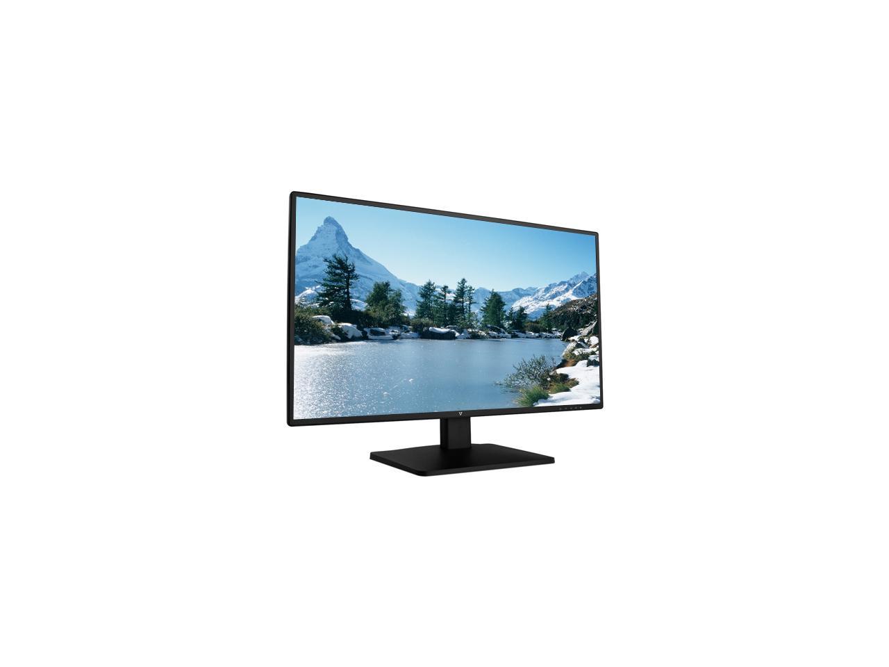 V7 L27ADS-2N 27" Full HD 1920 x 1080 6ms VGA DVI HDMI Built-in Speakers Ultra Thin Bezel Backlit LED Matte Screen Monitor