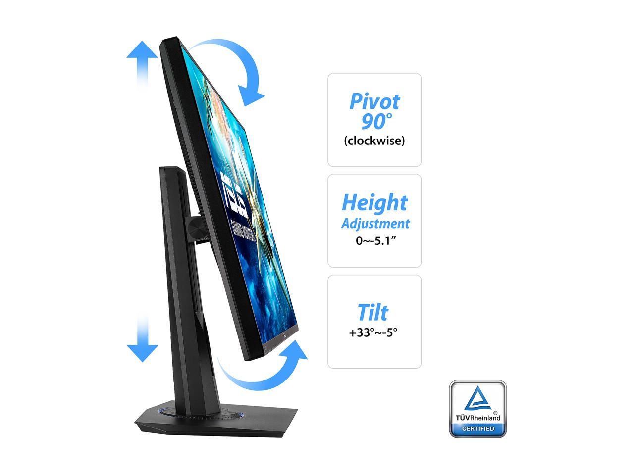 ASUS VG275Q Black 27" Full HD 1920 x 1080 75Hz 1ms 2xHDMI VGA DisplayPort FreeSync Adaptive Sync ASUS Eye Care Ultra Low-Blue Light Flicker-Free Technology Backlit LED Console Gaming Monitor