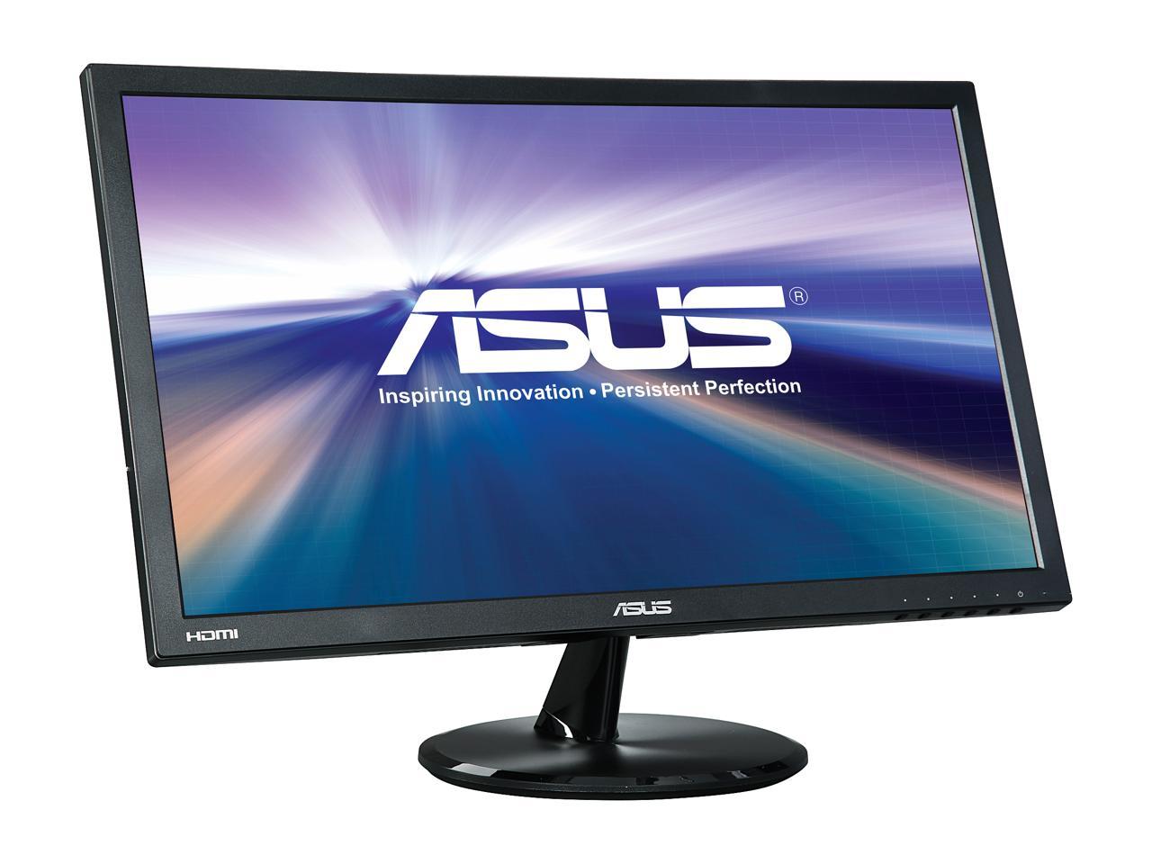 ASUS VP228H 21.5" Black 1920 x 1080 1ms GTG HDMI Widescreen LED Backlight LCD Monitor 250 cd/m2, 100,000,000:1 Built-in Speakers,Flicker-Free and Low Blue Light technologies