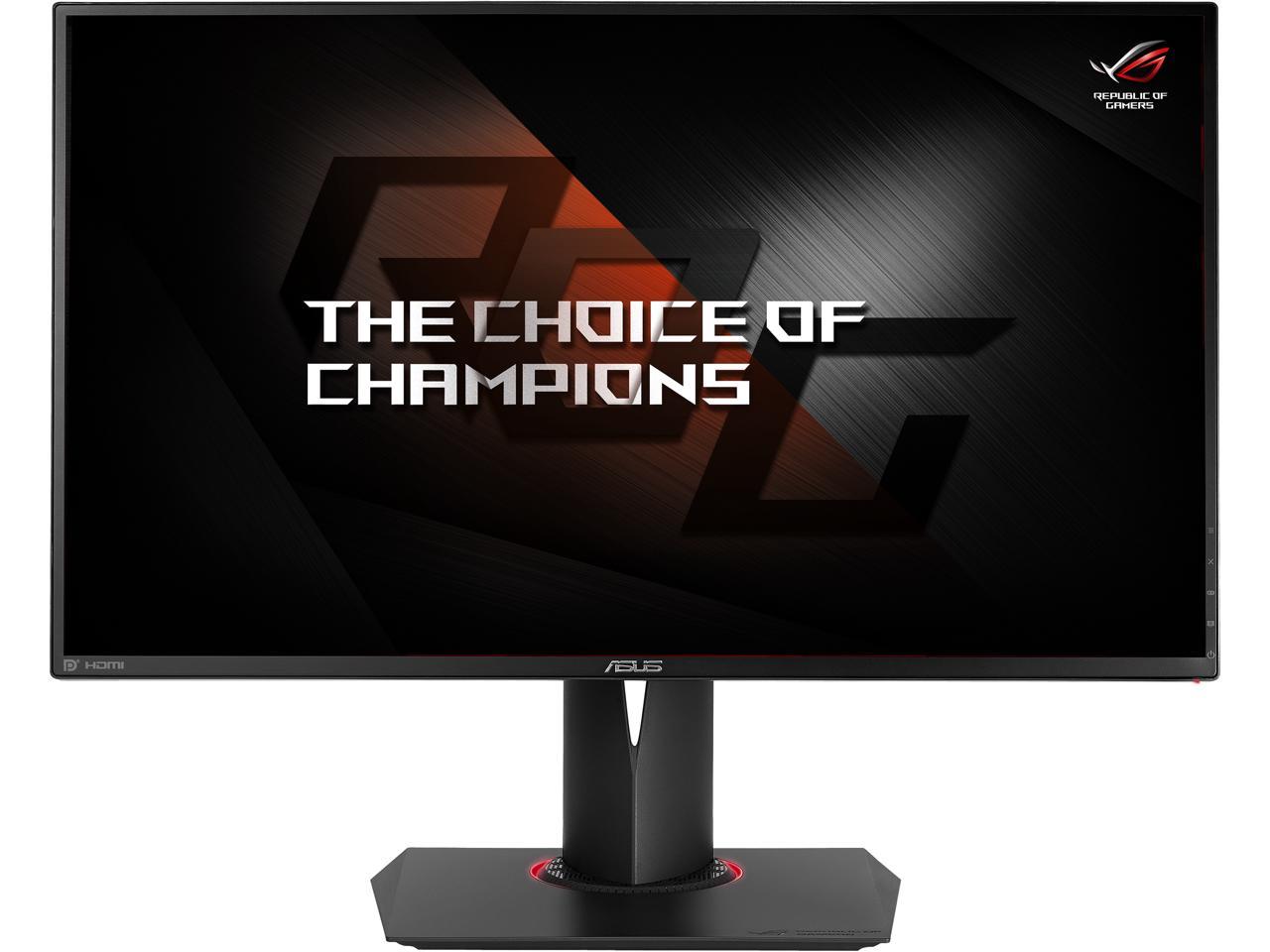 ASUS ROG Swift PG278QR Black 27" 1ms (GTG) 165Hz WQHD 2560 x 1440 NVIDIA G-Sync Gaming Monitor, VESA Mountable, USB 3.0, Tilt, Swivel, Pivot, Height Adjustable