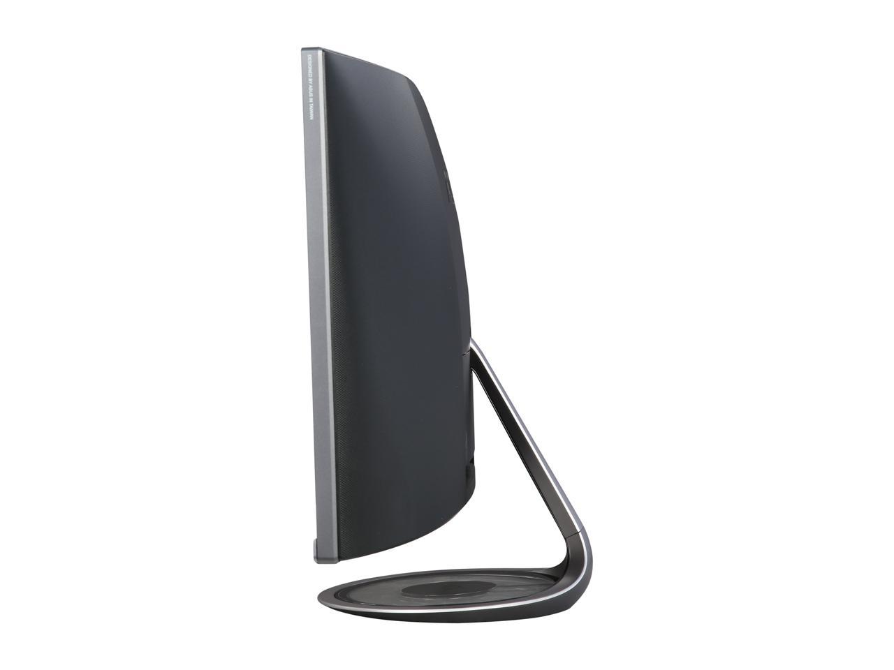 ASUS Designo Curved MX34VQ 34" UWQHD 3440x1440 2K Resolution 100Hz DP HDMI AMD Adaptive FreeSync Technology Qi Wireless Charger Asus Eye Care Frameless Monitor