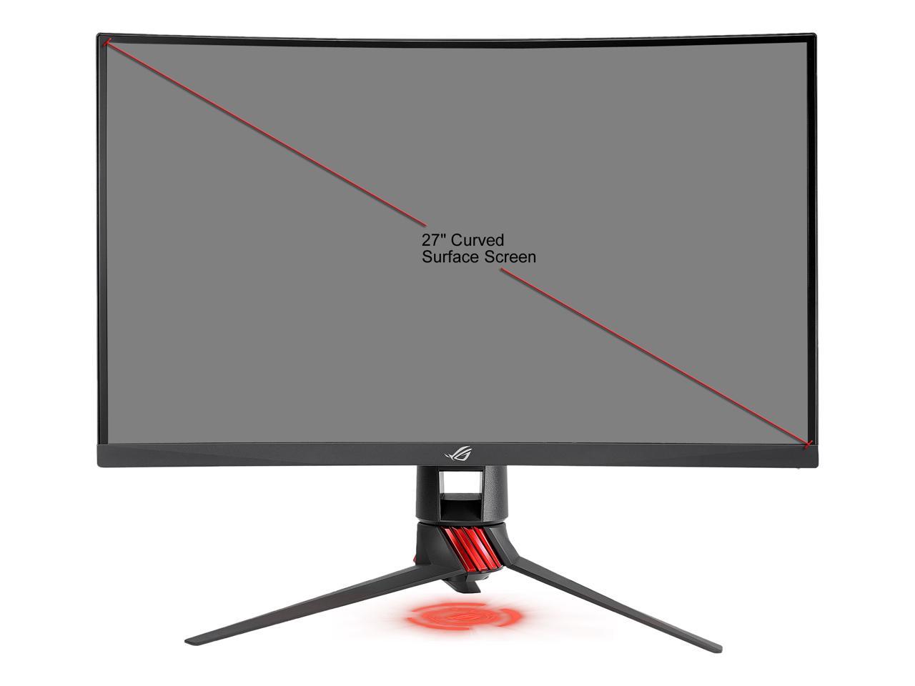 ASUS ROG Strix XG27VQ 27" Full HD 1920 x 1080 FreeSync 144Hz Curved Gaming Monitors with Aura RGB Lighting, Height, and Swift Adjustable