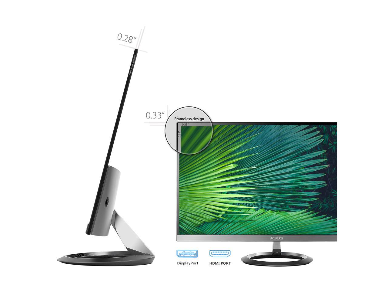 ASUS Designo MZ27AQ Light Gray 27" 5ms (GTG) Widescreen LED Backlight WQHD IPS DP HDMI Eye Care Monitor with Stereo 6W Speakers and 5W Subwoofer 350 cd/m2 ASCR 100,000,000:1 (1,000:1)