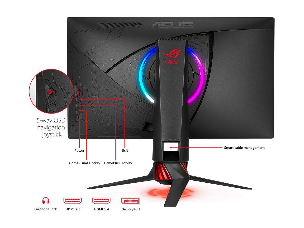 ASUS ROG Strix XG258Q 24.5" Full HD 1080p 240Hz 1ms Eye Care G-SYNC compatible FreeSync Esports Gaming Monitor with DP dual HDMI