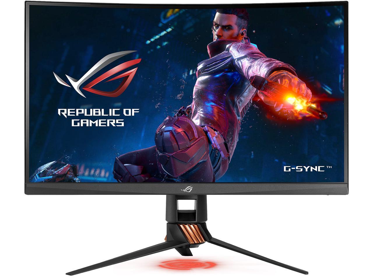 ASUS ROG Swift PG27VQ 27" WQHD 2560 x 1440 1ms 165Hz HDMI, DisplayPort G-SYNC Aura Sync Curved Gaming Monitor with Eye Care