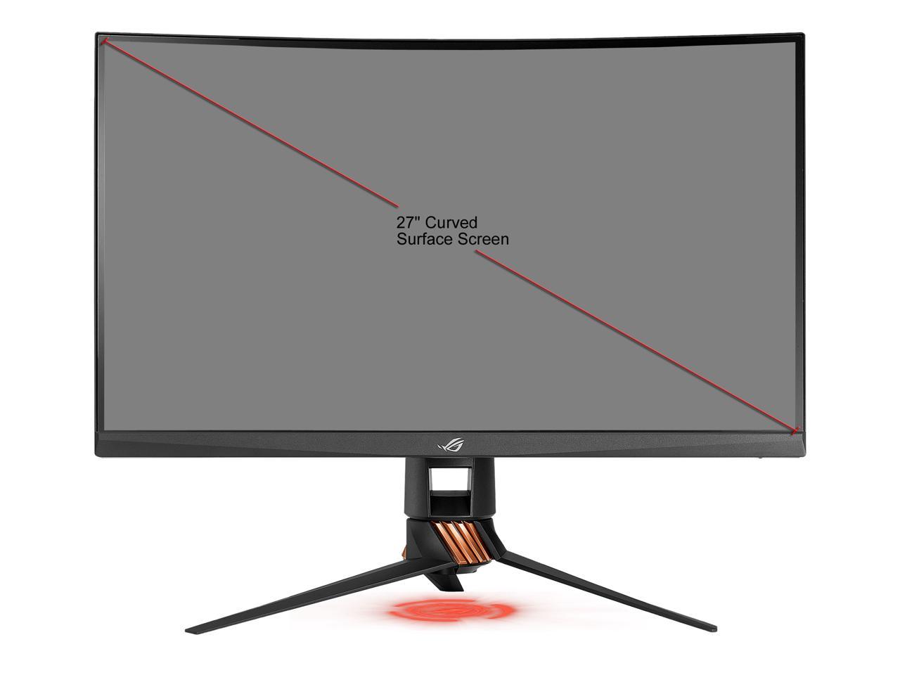 ASUS ROG Swift PG27VQ 27" WQHD 2560 x 1440 1ms 165Hz HDMI, DisplayPort G-SYNC Aura Sync Curved Gaming Monitor with Eye Care