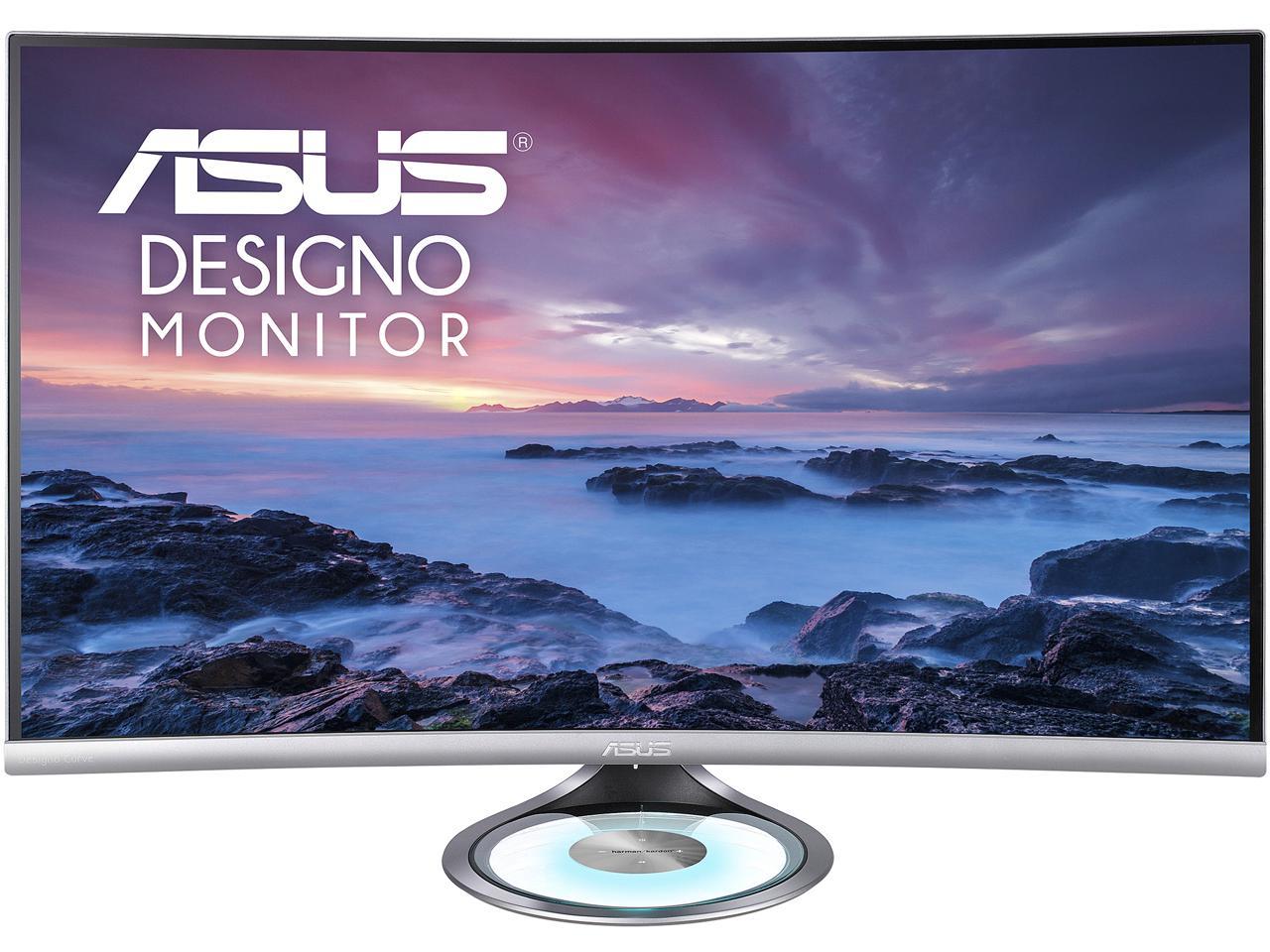 ASUS Designo Curved MX32VQ 31.5� WQHD 75Hz DP HDMI Eye Care Monitor with Adaptive-Sync 300 cd/m2 ASCR 100,000,000:1 (3,000:1)