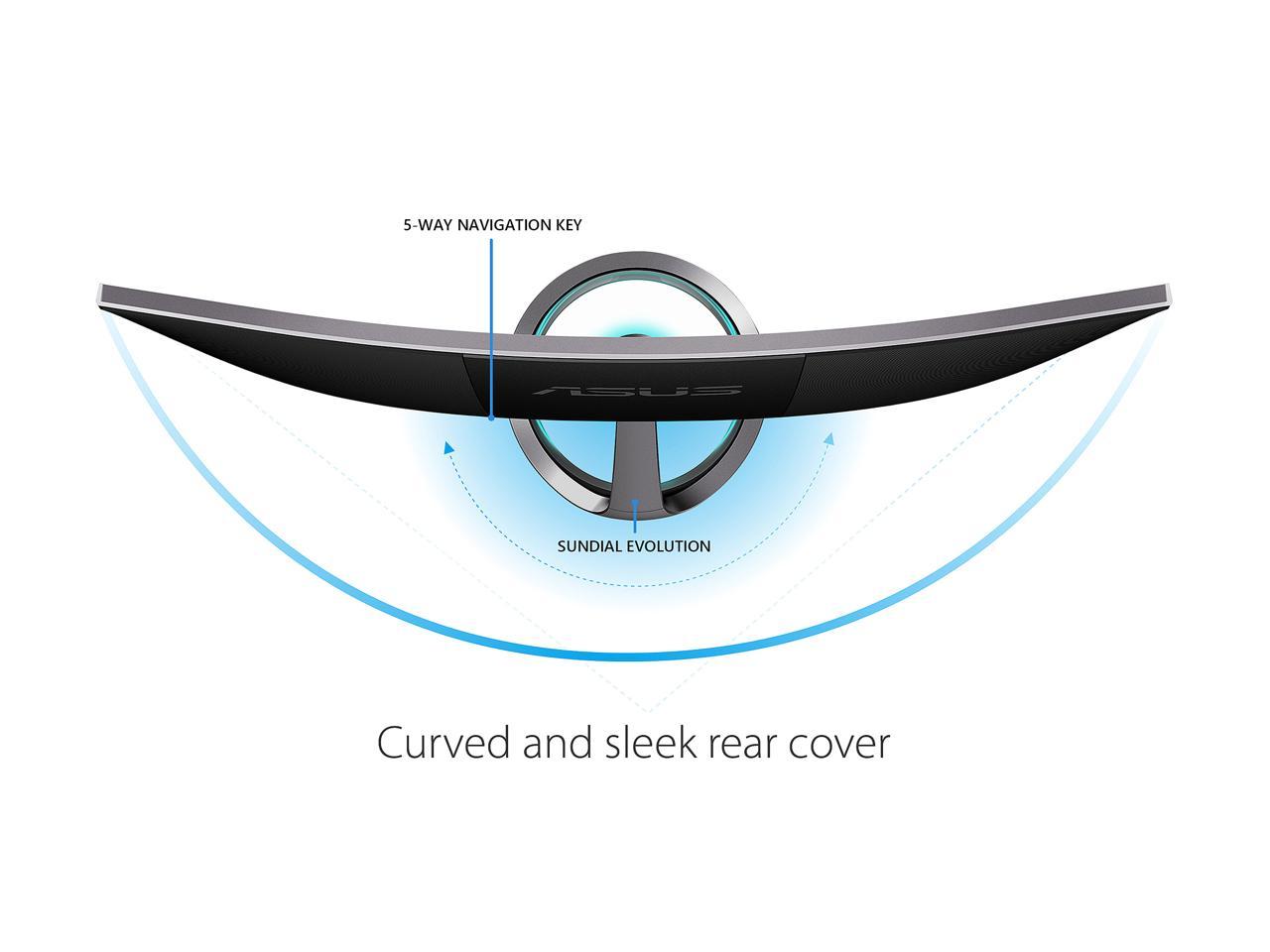 ASUS Designo Curved MX32VQ 31.5� WQHD 75Hz DP HDMI Eye Care Monitor with Adaptive-Sync 300 cd/m2 ASCR 100,000,000:1 (3,000:1)
