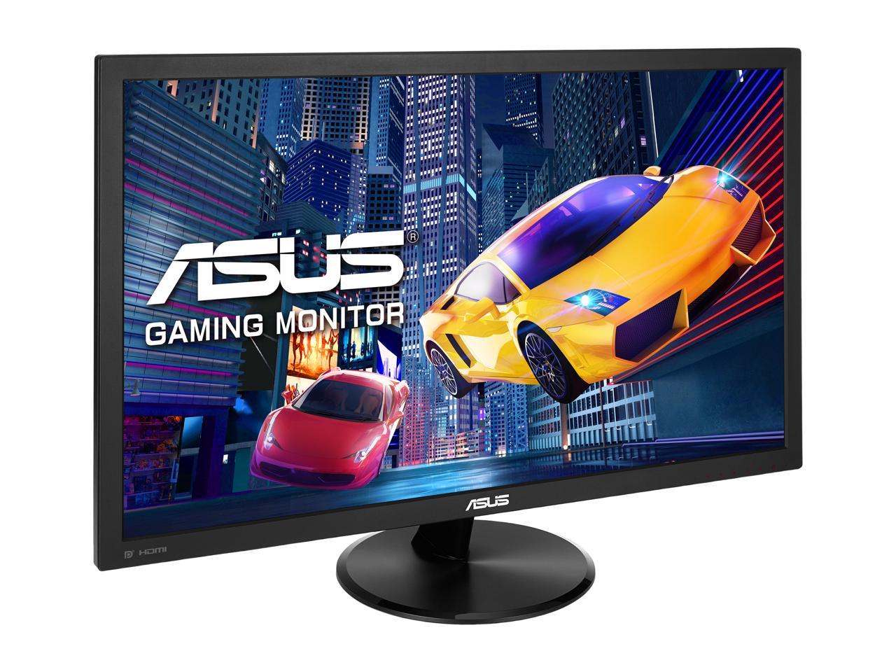 ASUS VP228QG 22" (Actual size 21.5") Full HD 1920 x 1080 1ms 75Hz DisplayPort HDMI VGA Adaptive Sync/FreeSync Asus Eye Care Ultra Low-Blue Light Flicker-Free LED Backlit Gaming Monitor