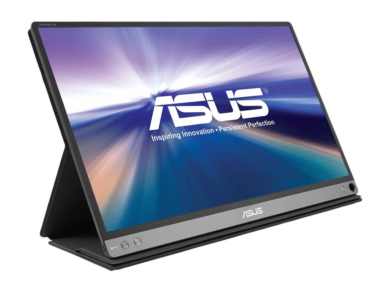 ASUS ZenScreen GO MB16AP Portable USB Monitor - 15.6-inch, Full HD, Built-in Battery, Hybrid Signal Solution, USB Type-C, Flicker Free, Blue Light Filter