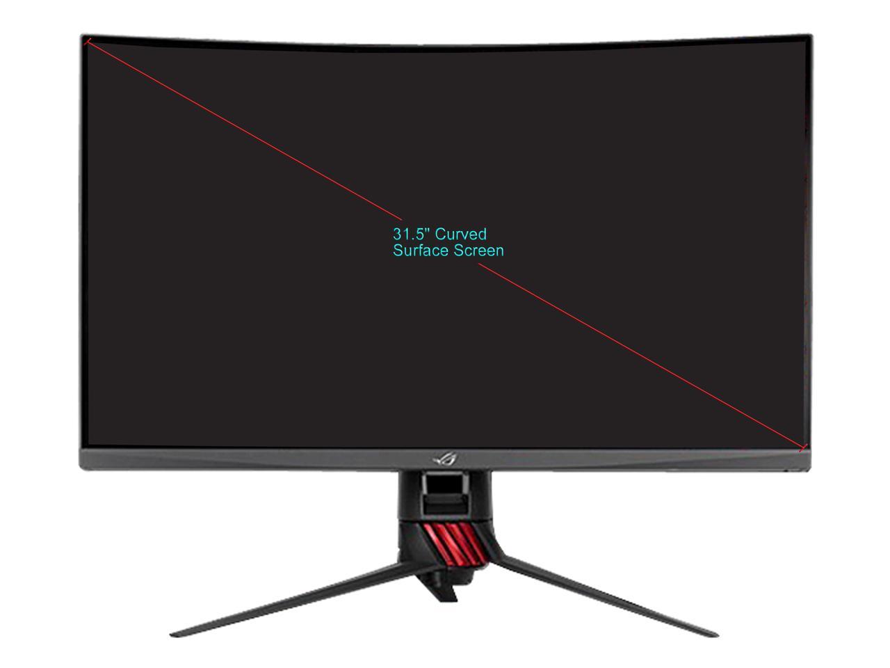 ASUS ROG Strix XG32VQR 32" (Actual size 31.5") WQHD 2560 x 1440 144Hz 2 x HDMI, DisplayPort, USB Ports Radeon FreeSync 2 Curved HDR Gaming Monitor