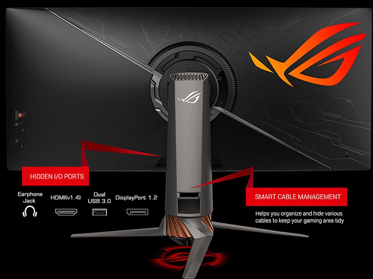 ASUS ROG Swift PG349Q Ultra-wide Curved Gaming Monitor - 34" 21:9 Ultra-wide QHD (3440 x 1440), Overclockable 120Hz , G-SYNC