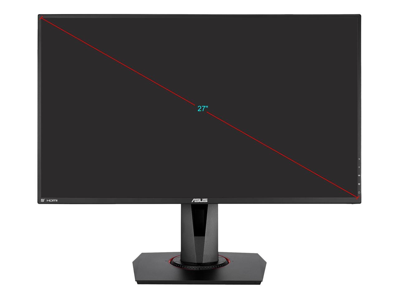 ASUS VG278QR 27" Full HD 1920 x 1080 165Hz 0.5ms DisplayPort HDMI DVI-D G-SYNC Compatible Asus Eye Care Flciker-Free Technology Low Blue Light Built-in Speakers Backlit LED Gaming Monitor