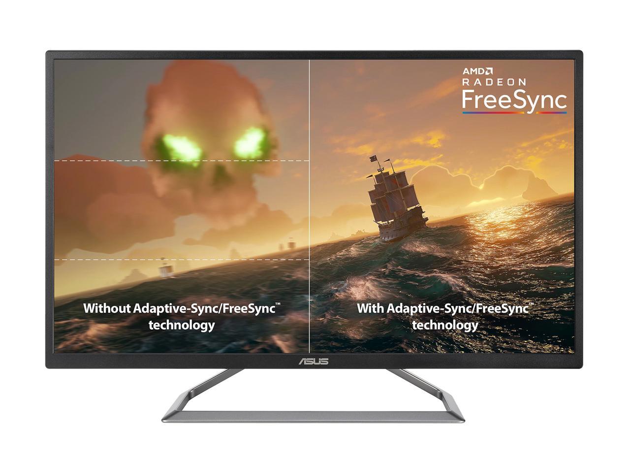 ASUS VA32UQ 32" (Actual size 31.5") Eye Care Monitor, 3840 x 2160 4K UHD, HDR-10, 95% DCI-P3, Adaptive-Sync/FreeSync, Shadow Boost, Flicker Free, Blue Light Filter