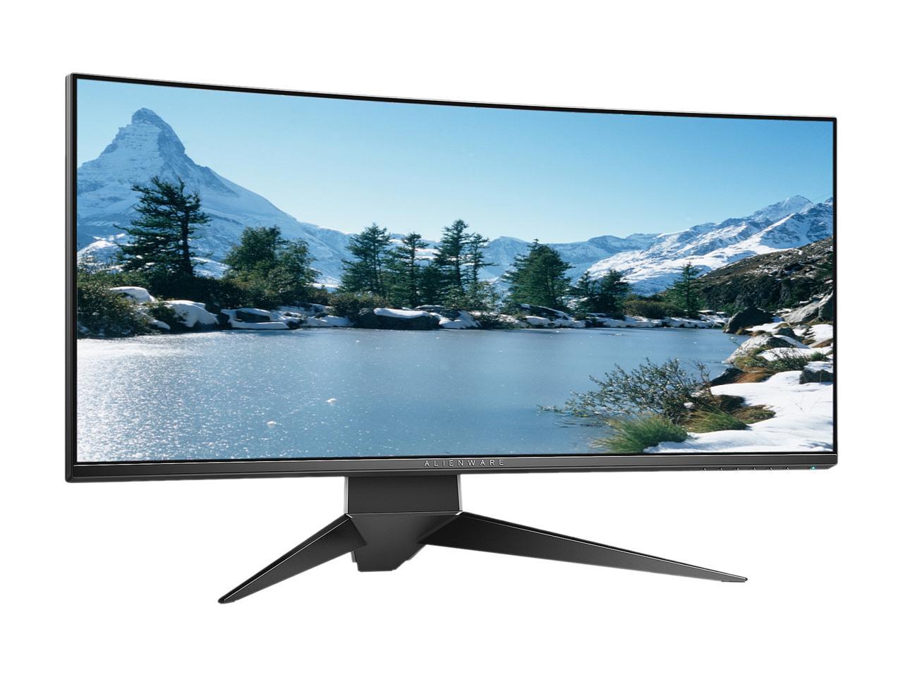 Dell Alienware AW3418DW 34" (Actual size 34.14") 1900R WQHD 3440 x 1440 120Hz Overclocked NVIDIA G-SYNC HDMI DisplayPort 4xUSB 3.0 IPS LED Backlit Curved Gaming Monitor