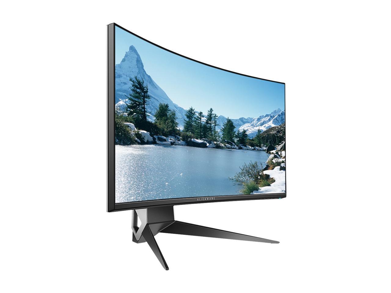 Dell Alienware AW3418DW 34" (Actual size 34.14") 1900R WQHD 3440 x 1440 120Hz Overclocked NVIDIA G-SYNC HDMI DisplayPort 4xUSB 3.0 IPS LED Backlit Curved Gaming Monitor