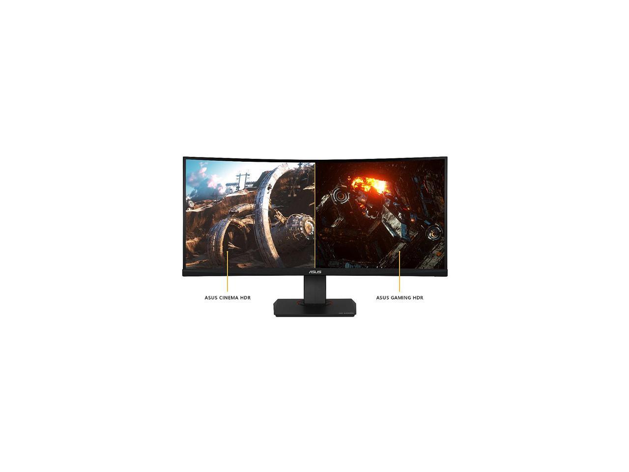 ASUS TUF Gaming VG35VQ Curved Gaming Monitor 35" WQHD (3440 x 1440), 100Hz, Extreme Low Motion Blur, Adaptive-Sync, 1ms (MPRT)