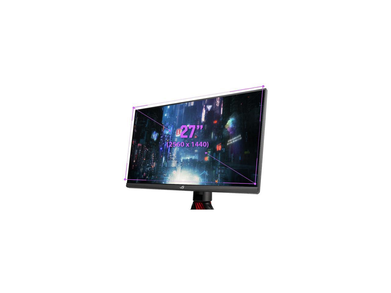 ASUS ROG Strix XG279Q 27" WQHD 2560 x 1440 (2K) 1ms (GTG) 170Hz (Overclocking) 2 x HDMI, DisplayPort G-Sync Compatible Built-in Speakers DisplayHDR 400 Frameless Design LED Backlit IPS Gaming Monitor
