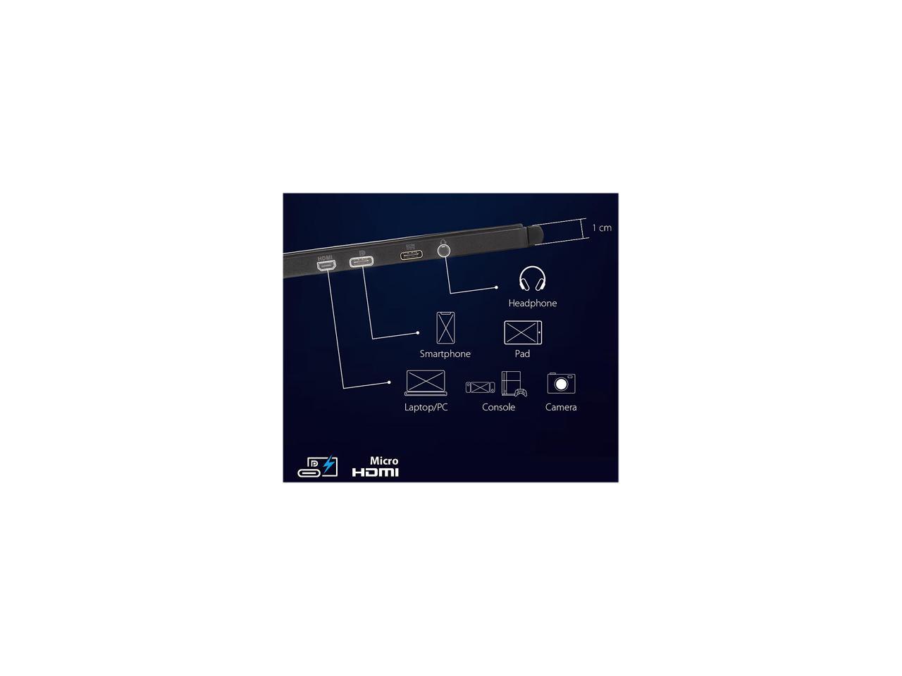 ASUS ROG Strix XG17AHPE 17" (Actual size 17.3") Full HD 1920 x 1080 3 ms (GTG) 240 Hz (Max) Micro HDMI, USB-C Built-in Speakers Portable IPS Gaming Monitor