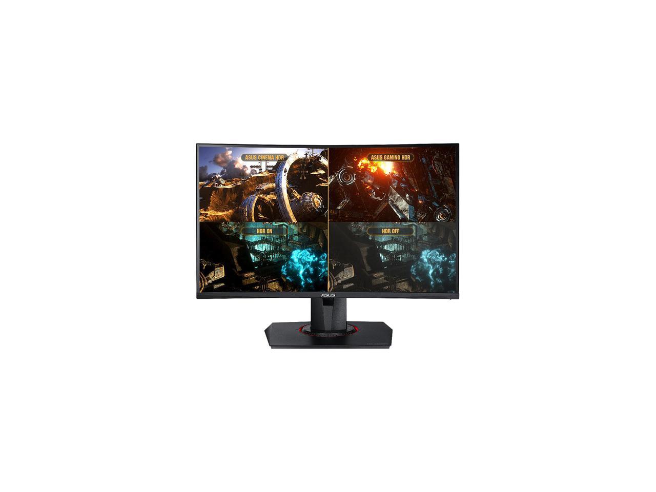 ASUS TUF GAMING VG27WQ 27" WQHD 2560 x 1440 (2K) 1ms (MPRT) 165Hz (Max) HDMI, DisplayPort FreeSync DisplayHDR 400 Built-in Speakers Curved Gaming Monitor