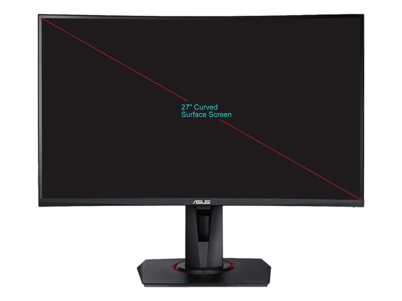 ASUS TUF GAMING VG27WQ 27" WQHD 2560 x 1440 (2K) 1ms (MPRT) 165Hz (Max) HDMI, DisplayPort FreeSync DisplayHDR 400 Built-in Speakers Curved Gaming Monitor