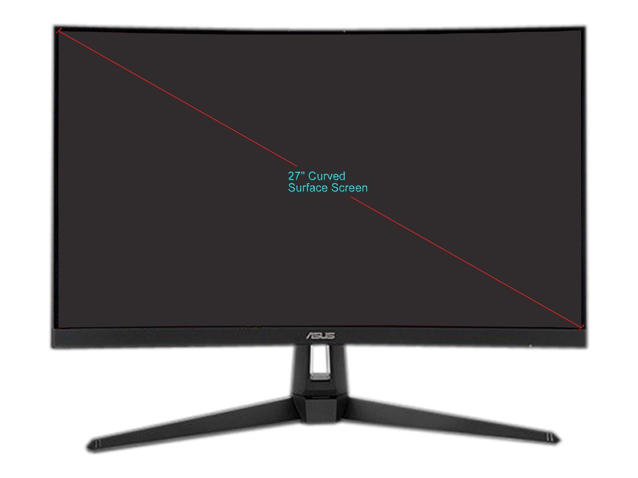 ASUS TUF Gaming VG27WQ1B 27" Curved Monitor, 1440P WQHD (2560 x 1440), 165Hz (Supports 144Hz), 1ms, Adaptive-sync/FreeSync Premium, Extreme Low Motion Blur, Eye Care, HDMI DisplayPort, HDR10