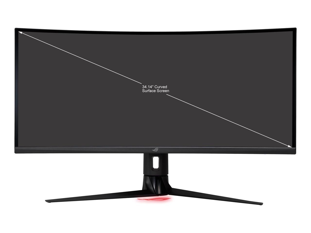 ASUS ROG Strix 34" XG349C UWQHD 3440 x 1440 180Hz (OC) 1ms (GTG) Extreme Low Motion Blur Sync, 135% sRGB, G-Sync Compatible, DisplayHDR 400, USB-C, DisplayPort, HDMI Gaming Monitor