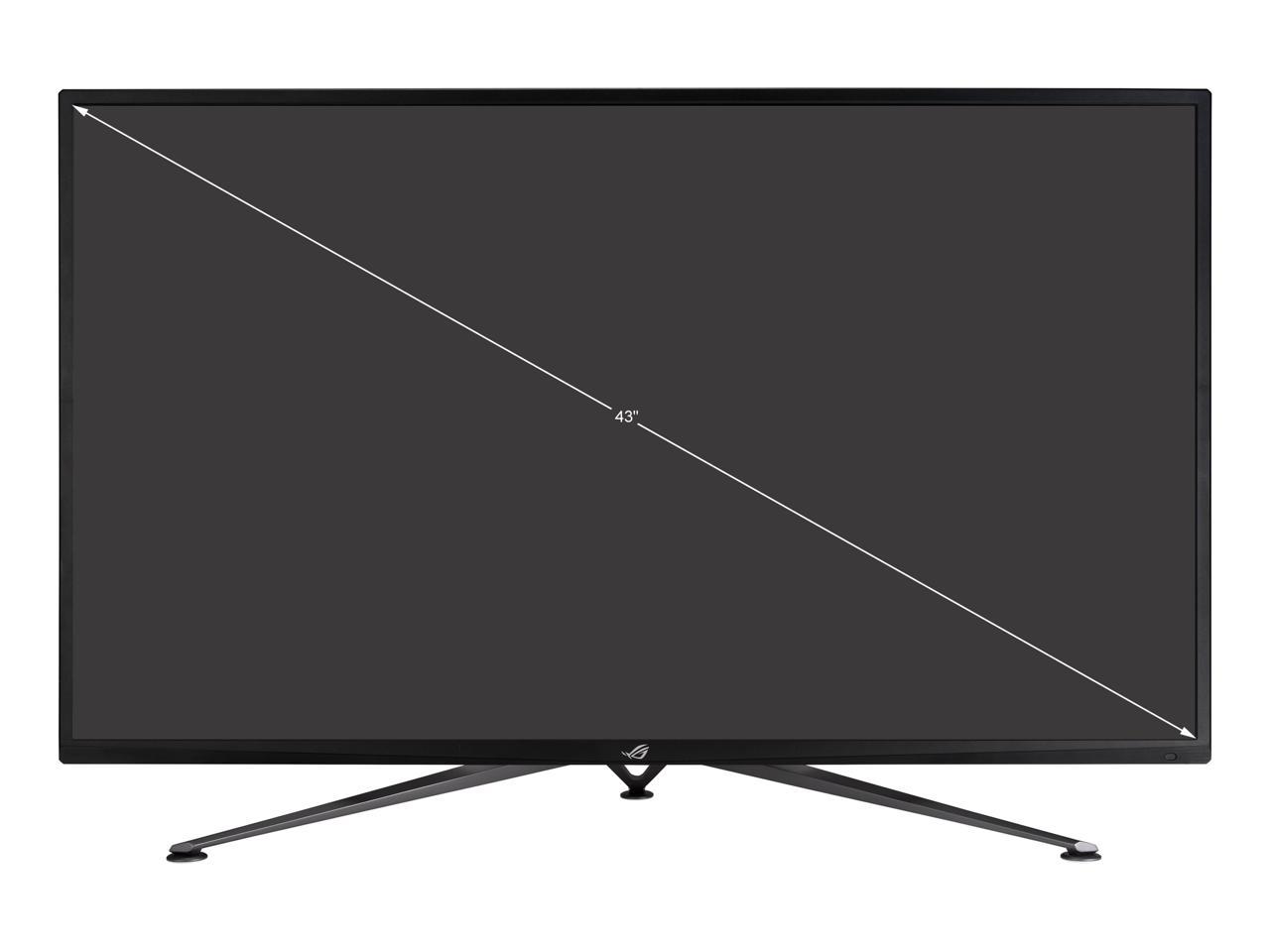 ASUS ROG Strix 43" 4K HDR DSC XG43UQ UHD 3840 x 2160 144Hz, 1ms, HDMI 2.1, Extreme Low Motion Blur Sync, FreeSync Premium Pro, DisplayHDR1000, DCI-P3 90%, DisplayPort, USB Gaming Monitor
