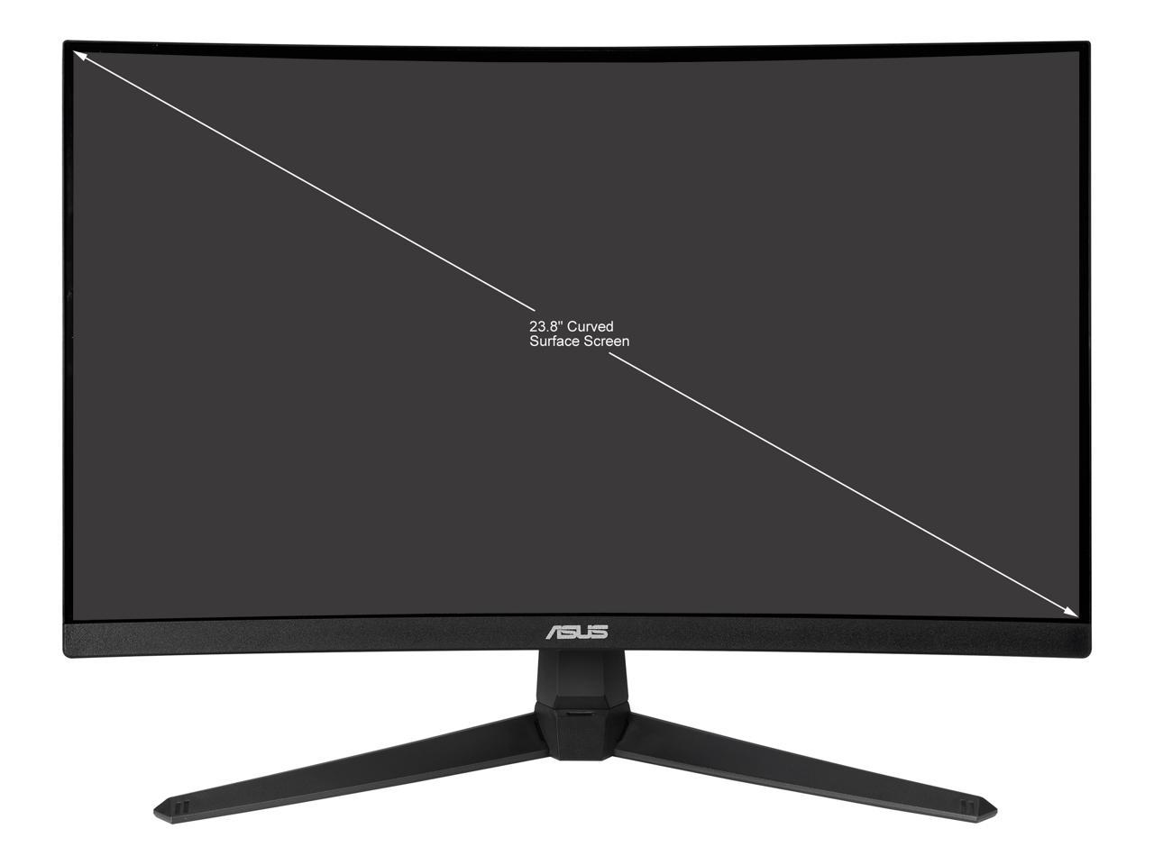 ASUS TUF Gaming 24" (23.8" viewable) 1080P Curved Gaming Monitor (VG24VQ1B) - Full HD, 165Hz (Supports 144Hz), 1ms, Extreme Low Motion Blur, Speakers, Adaptive-sync/FreeSync Premium, Eye Care, DisplayPort, HDMI