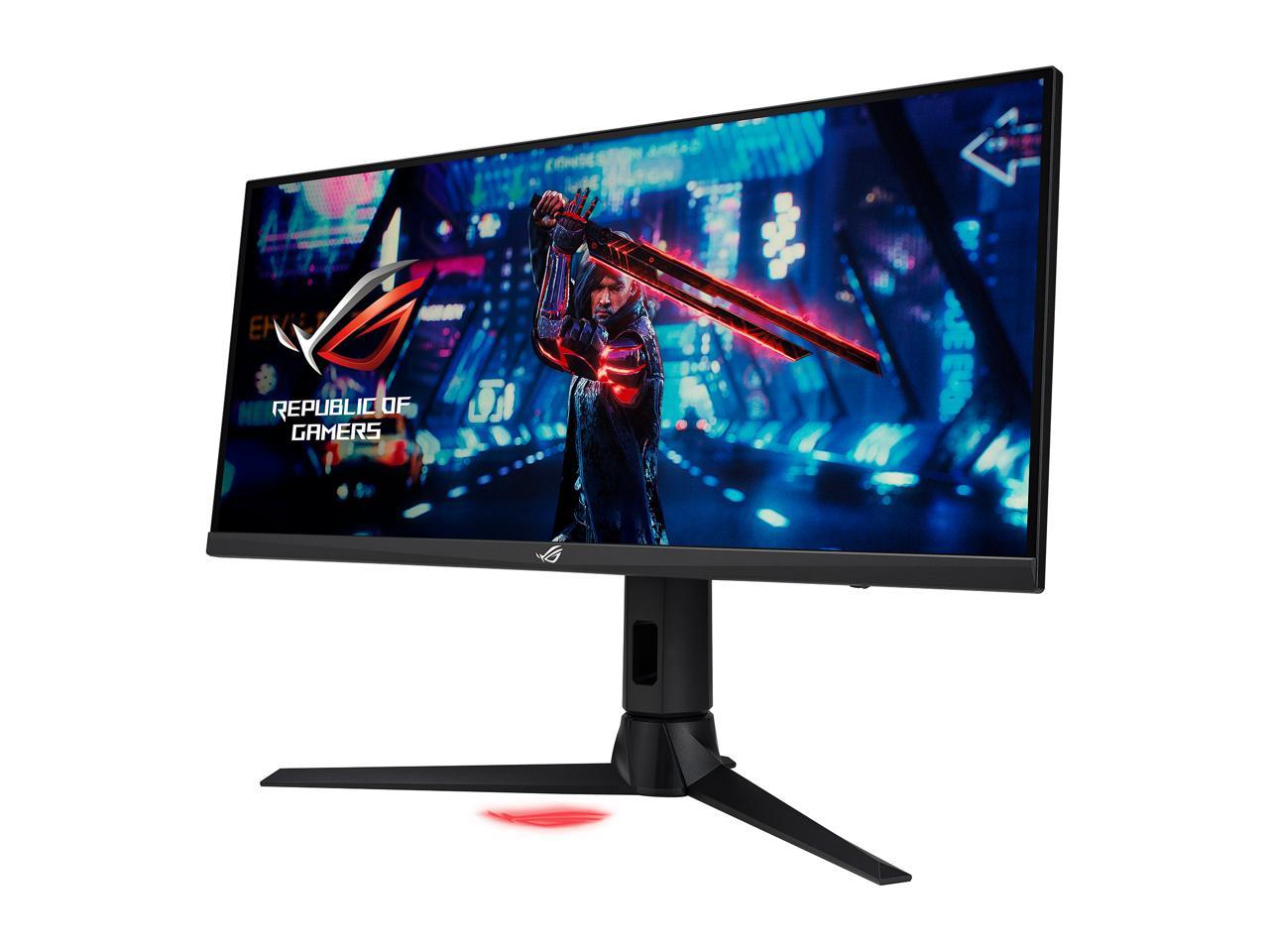 ASUS ROG Strix 29.5" 21:9 HDR Gaming Monitor (XG309CM) - WFHD (2560 x 1080), Fast IPS, 220Hz, 1ms, Extreme Low Motion Blur Sync, G-SYNC Compatible, Tripod Socket for Streaming, USB Type-C, KVM Support