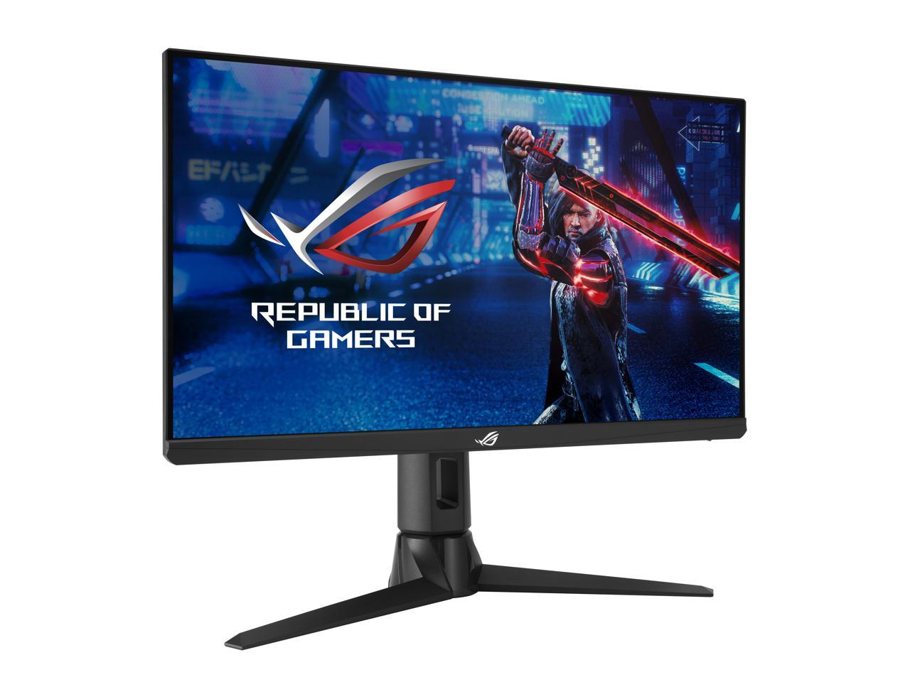 ASUS ROG Strix 24.5" 1080P Gaming Monitor (XG256Q) - Full HD, Fast IPS, 180Hz, 1ms, Extreme Low Motion Blur, G-Sync Compatible/FreeSync, DisplayPort, HDMI, Tripod Socket for Webcam, DisplayHDR400