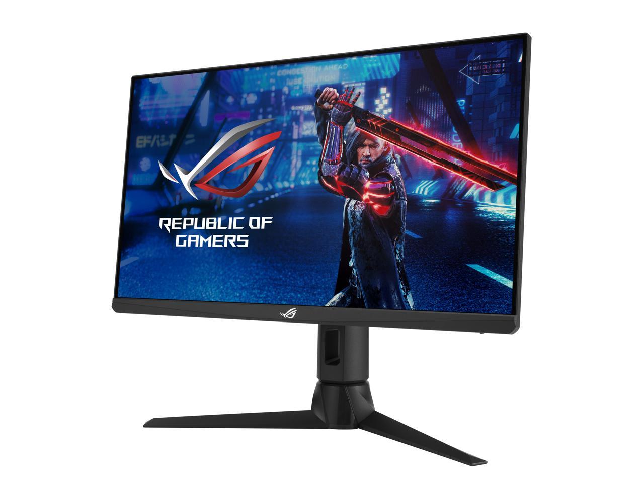ASUS ROG Strix 24.5" 1080P Gaming Monitor (XG256Q) - Full HD, Fast IPS, 180Hz, 1ms, Extreme Low Motion Blur, G-Sync Compatible/FreeSync, DisplayPort, HDMI, Tripod Socket for Webcam, DisplayHDR400