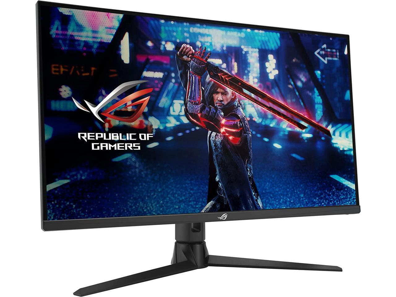 ASUS 32� QHD Fast IPS, 175Hz (OC) Gaming Monitor - 1ms, G-SYNC compatible, 1440P (2560 x 1440), Variable Overdrive, Eye Care, DisplayHDR 600, DisplayPort, HDMI, USB, 96% DCI-P3 XG32AQ ROG Strix
