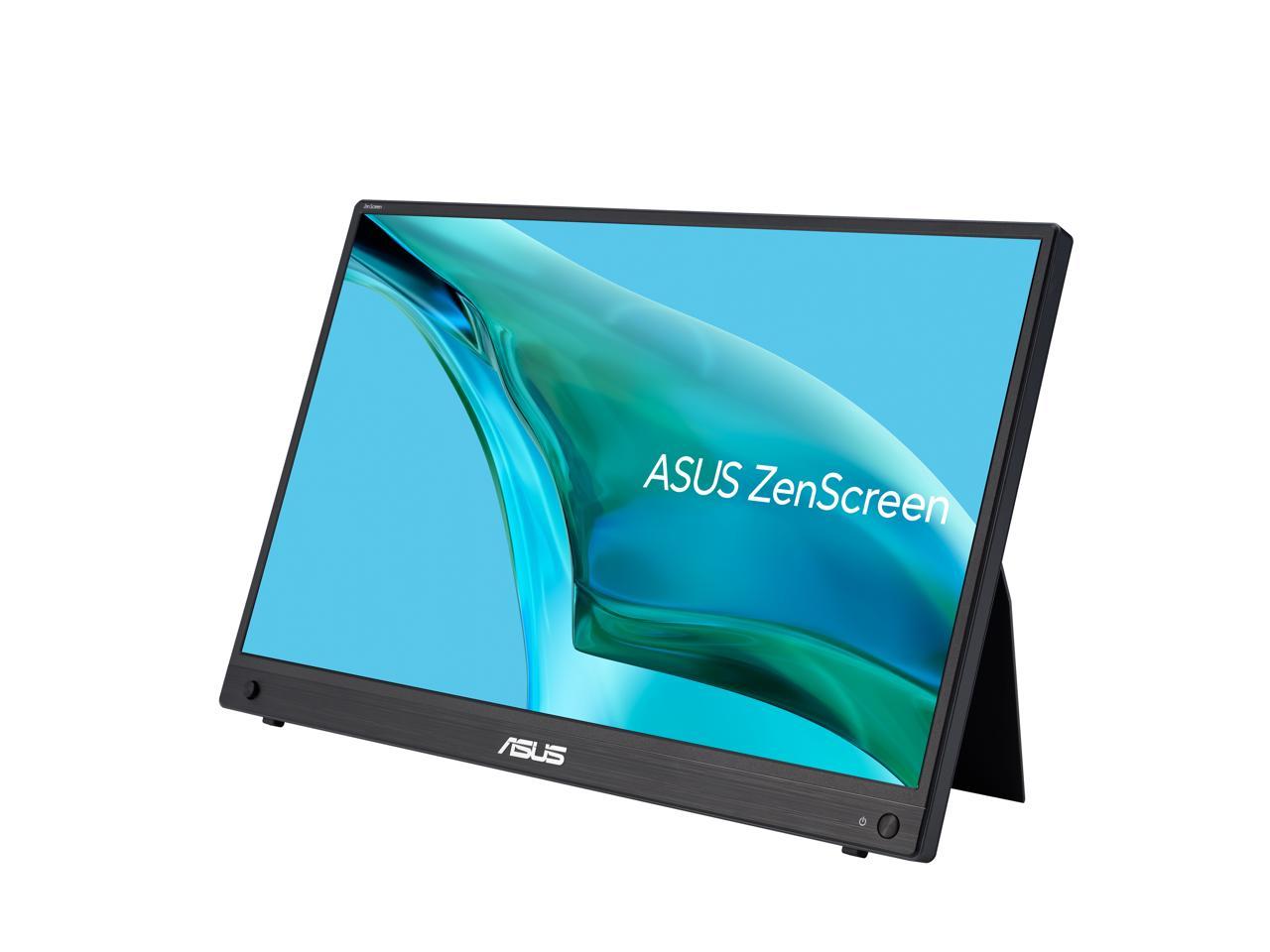 ASUS ZenScreen 15.6" 1080P Portable USB-C Monitor (MB16AHG) - Full HD, IPS, 144Hz, Mini-HDMI, FreeSync Premium, Ergo Kickstand, Flicker Free, Blue Light Filter, Tripod Mountable, Protective Sleeve