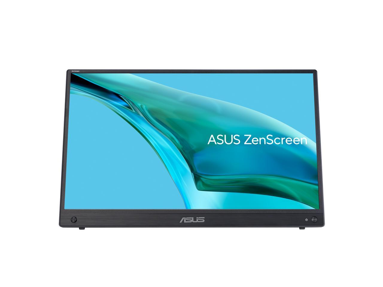 ASUS ZenScreen 15.6" 1080P Portable USB-C Monitor (MB16AHG) - Full HD, IPS, 144Hz, Mini-HDMI, FreeSync Premium, Ergo Kickstand, Flicker Free, Blue Light Filter, Tripod Mountable, Protective Sleeve