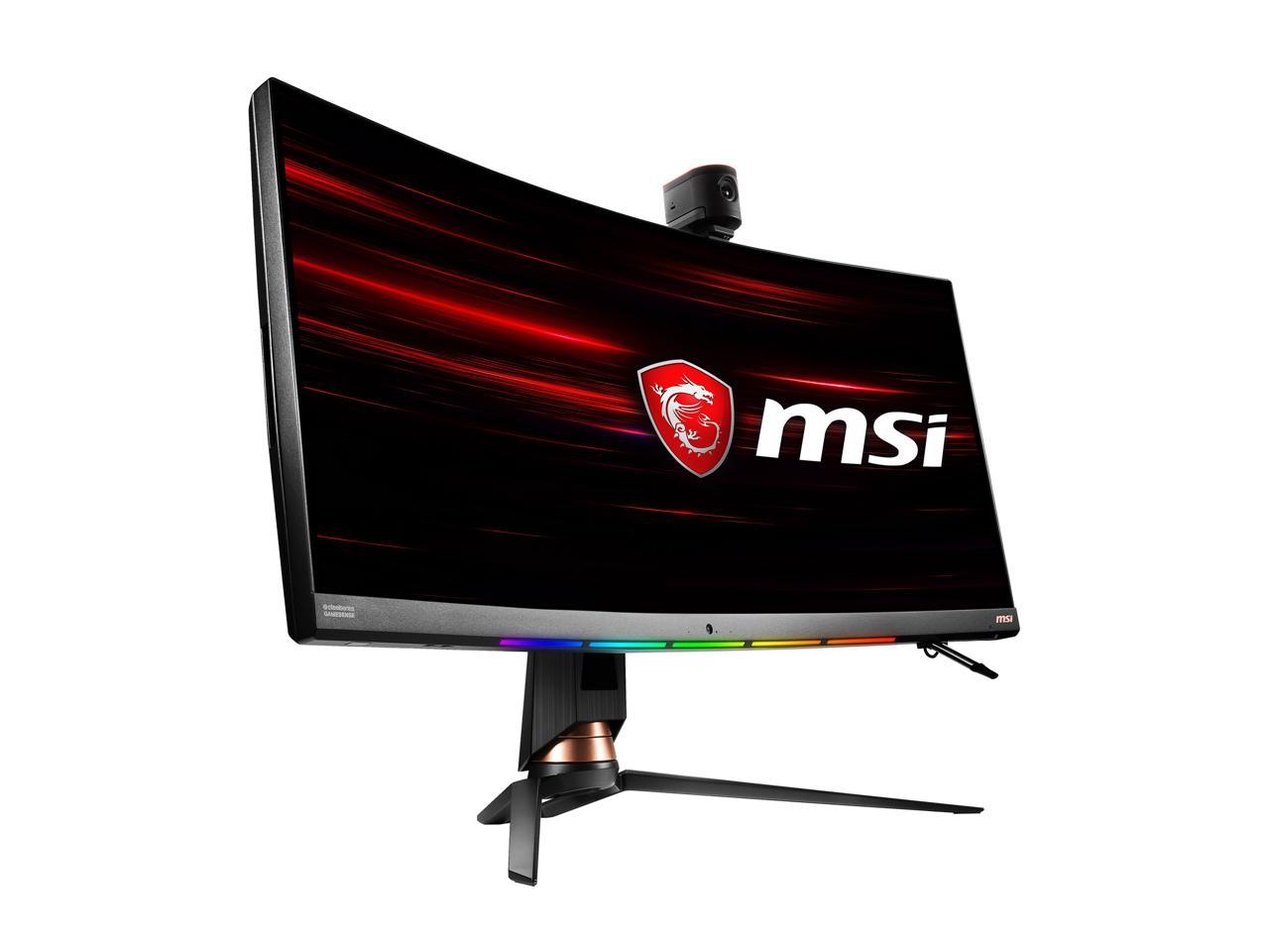 MSI Optix MPG341CQR 34" 3440 x 1440 UWHD 144Hz 1ms 2xHDMI DisplayPort USB Type-C AMD FreeSync HDR 400 Tilt Swivel Height Adjustable Backlit LED Curved Gaming Monitor